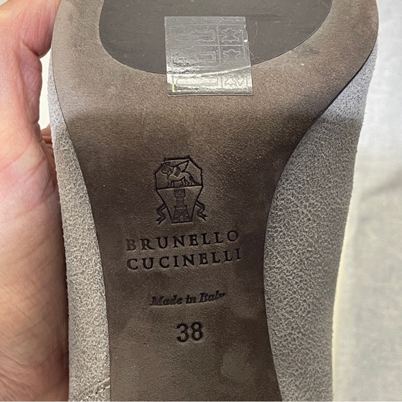 Brunello Cucinelli ankle boots, gray suede, size 38 - Picture 8 of 16